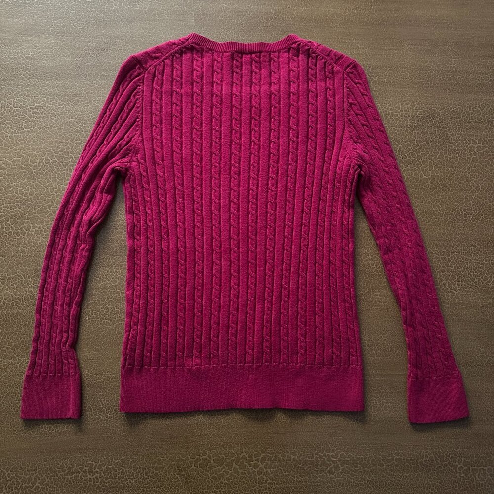 Talbots Red Sweater - Size Petite Medium 10% Wool - Picture 3 of 3